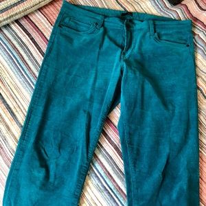 Edison Teal Corduroy Slim Fit Pants